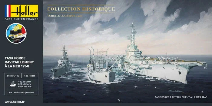 1/400 Heller Task Force Ravitaillement à la mer 1968 STARTER KIT