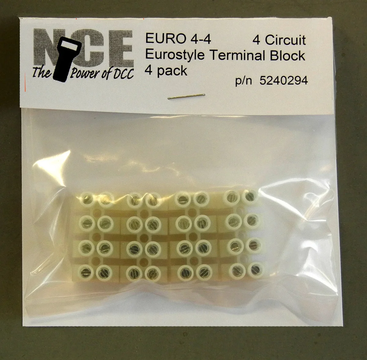 NCE 4 Circuit Eurostyle Term Strip 294 - NCE Corporation