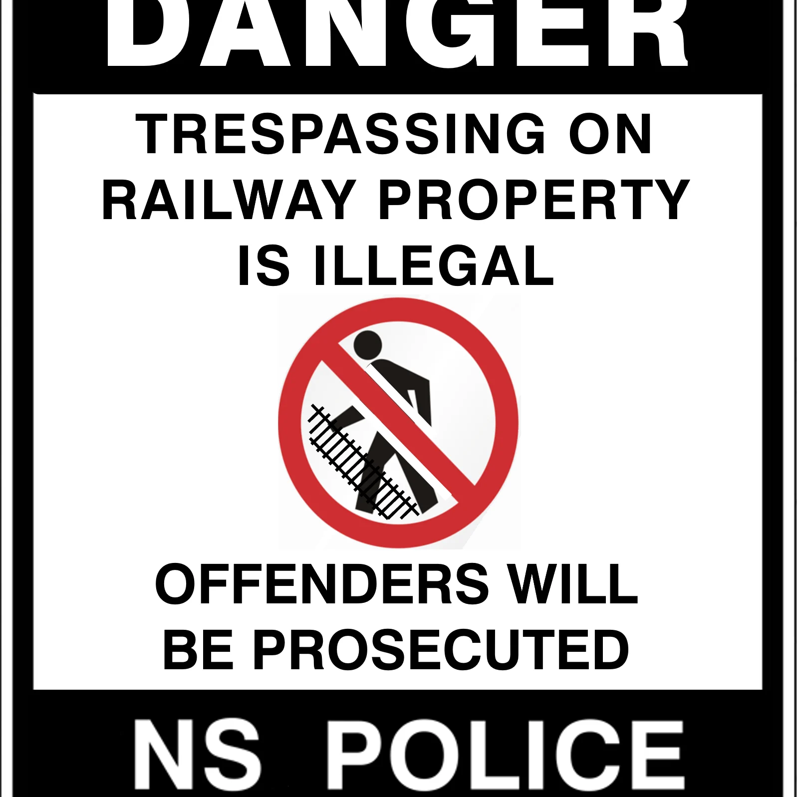 HO Scale - NS - No Trespassing - 2 Pack