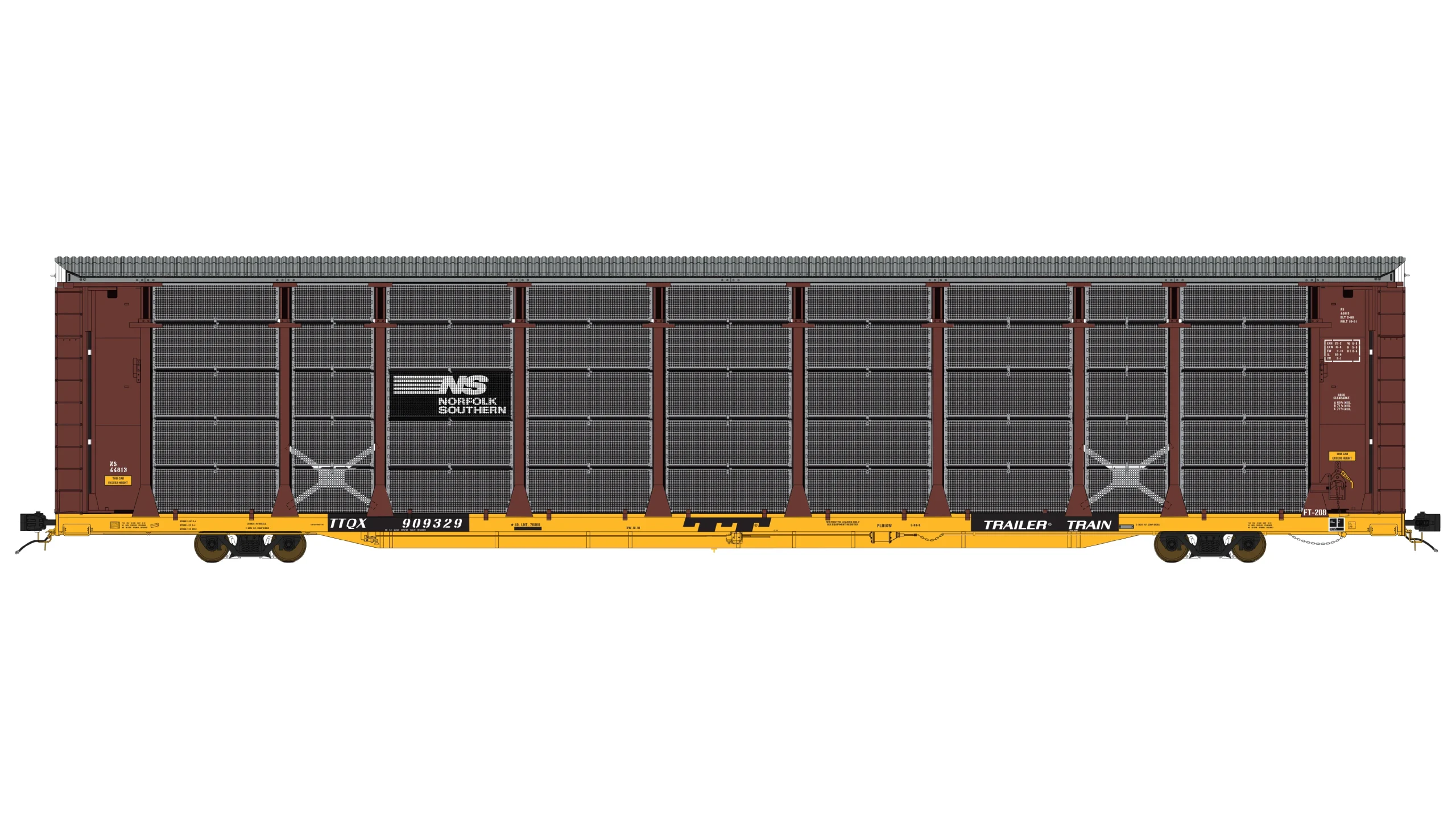 Class One Model Works HO Scale Thrall 20-2 Autorack - Type D - Norfolk Southern