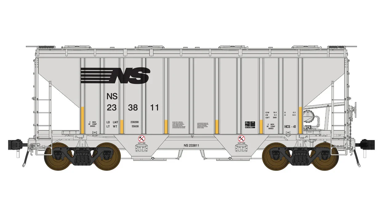 Class One Model Works HO Norfolk Southern PS3000CD Two-Bay Hopper Car NS #233811 - FC01034