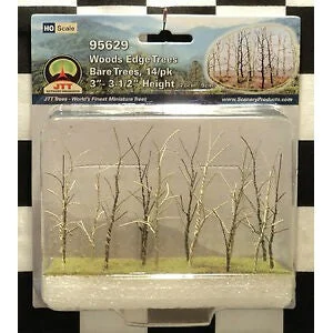 JTT Woods Edge Trees Bare 3'' to 3.5'' HO-scale 14/pk