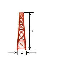 Plastruct N gauge Polystyrene Oil Well/ Water Tower (1 per pack)