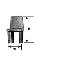 Plastruct White Styrene Standard Chair (1 per pack)