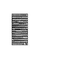 Plastruct 15/64" (6.0mm) White Plastic Letters and Numbers (1 set per pack)