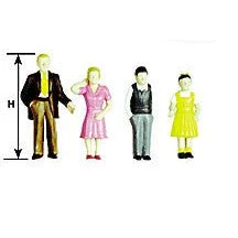 Plastruct G gauge Polyethylene Painted Family Figure(4 sets per pack)