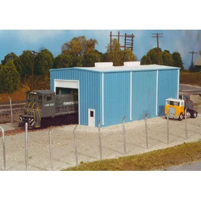 Pikestuff HO Scale Modern Small Engine House Kit - 4-3/16 x 8-5/16" 10.5 x 21cm