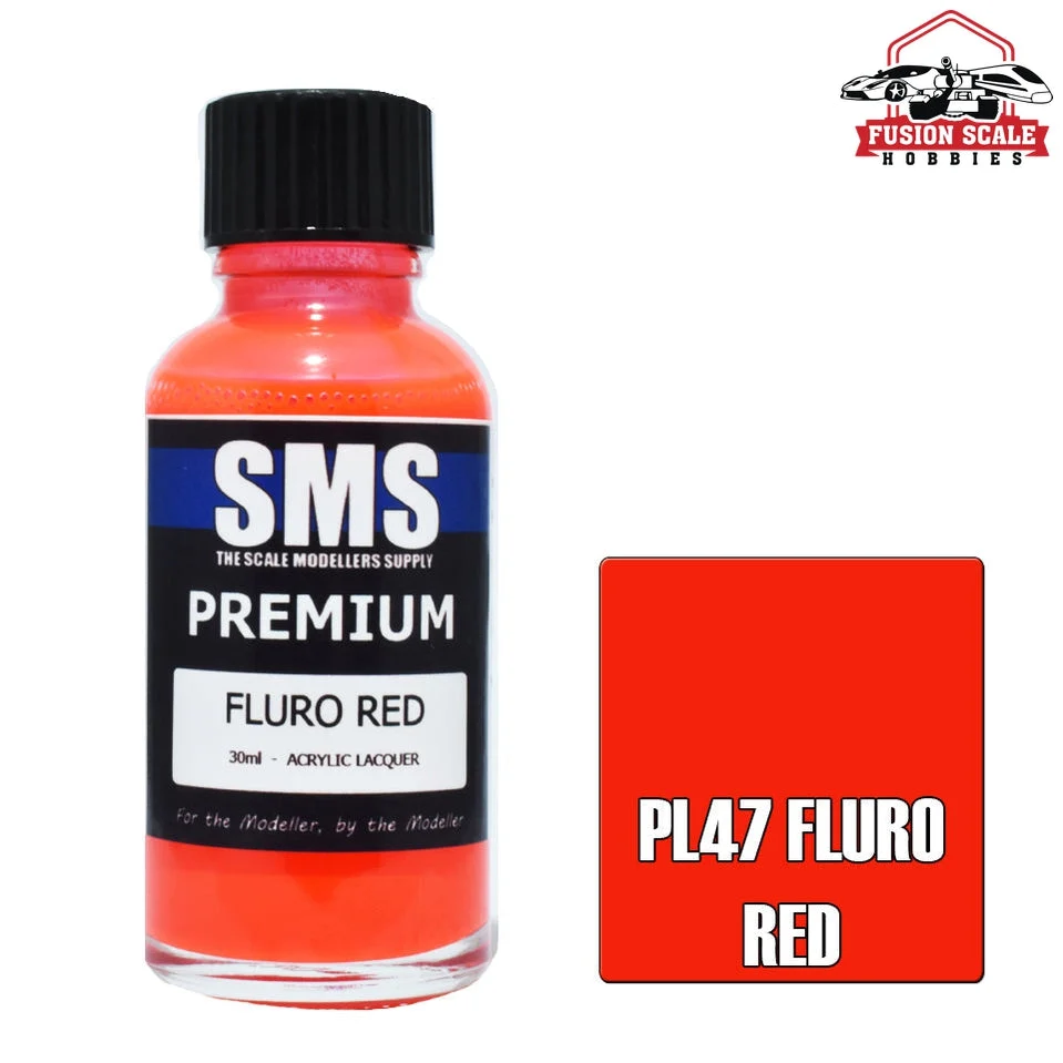 Scale Modelers Supply Premium Fluro Red 30ml