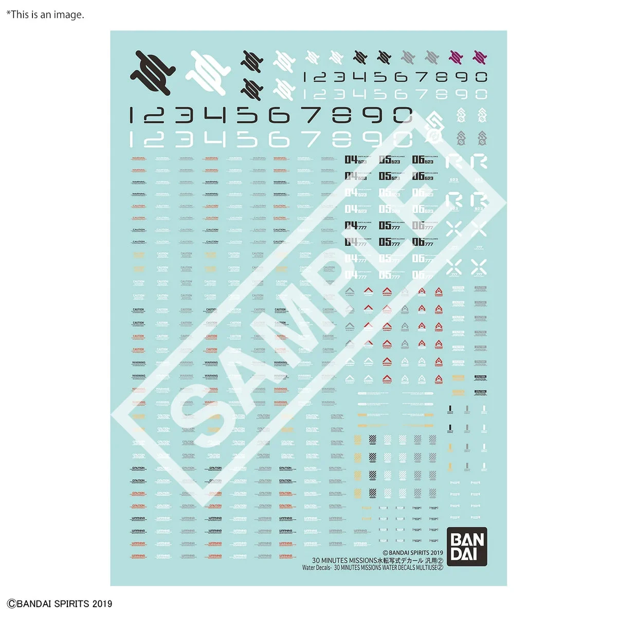 Bandai 30MM Water Slide Decals Multiuse #2 2607524 - Bandai Namco