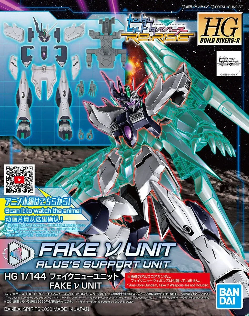 1/144 Bandai HG Build Divers:R Fake ν Unit 2511442 - Bandai Namco