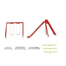 Plastruct HO gauge Polystyrene Playground Set (1 set per pack)