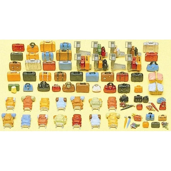Preiser HO Unpainted Luggage (90) (Kit)