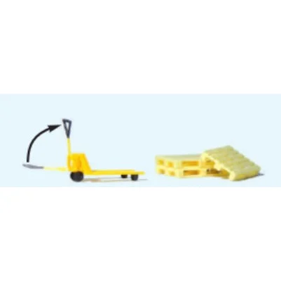 Preiser HO Pallet Truck & 3 Pallets
