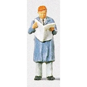 Preiser HO Man w/Newspaper Standing