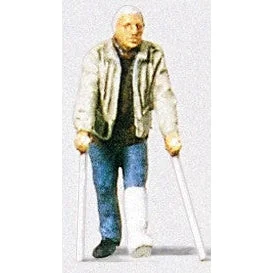 Preiser HO Man w/Crutches
