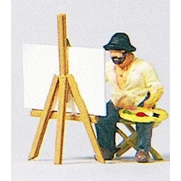Preiser HO Landscape Painter w/Easel & Painting