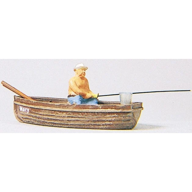 Preiser HO Fisherman in Row Boat