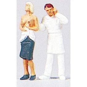 Preiser HO Dr & Woman Patient w/Top Off