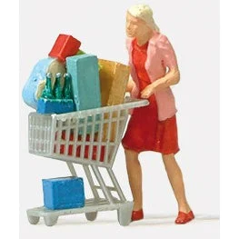 Preiser HO Woman w/Shopping Cart