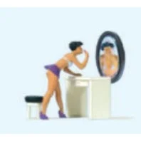 Preiser HO Woman Putting on Makeup w/Vanity