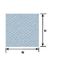 Plastruct HO gauge Red Clay Scalloped Edge Tile Sheet 12" x 7" (2 per pack)