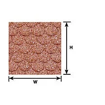 Plastruct G gauge Red Clay Scalloped Edge Tile Sheet 12" x 7" (2 per pack)