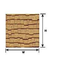 Plastruct O gauge Beige Wood Shake Shingle Sheet 12" x 7" (2 per pack)