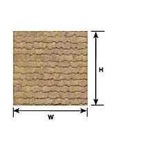 Plastruct HO gauge Beige Wood Shake Shingle Sheet 12" x 7" (2 per pack)