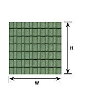Plastruct O gauge Red Ridged Clay Tile Sheet 12" x 7" (2 per pack)