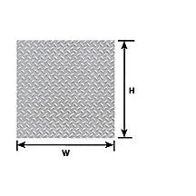 Plastruct HO gauge White Diamond Plate Sheet 12" x 7" (2 per pack)