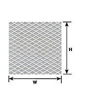 Plastruct O gauge White Tread Plate Sheet 3-7/8" x 2-1/4" (2 per pack)