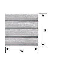 Plastruct G gauge Beige Ribbed Roof/Corrugated 12"x 7" (2 per pack)