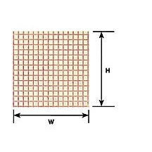 Plastruct 5/64" Clear Square Tile Sheet 12 x 7" (2 per pack)
