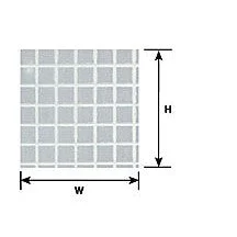 Plastruct 16/64" Clay Red Square Tile Sheet 12 x 7" (2 per pack)