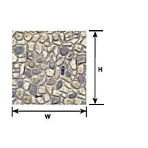 Plastruct HO gauge Beige Random Stone Sheet 12" x 7" (2 per pack)
