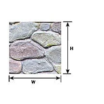 Plastruct Dollhouse Scale Field Stone Sheet 24" x 7" (1 per pack)