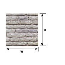 Plastruct G gauge Beige Dressed Stone/Block Sheet 12" x 7" (2 per pack)