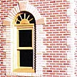Plastruct Dollhouse Scale Red Clay Brick Door, Window & Corner Relief Sheet 24" x 7" (1 per pack)