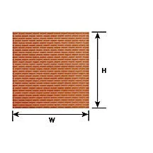 Plastruct HO gauge Red Clay Brick Sheet 12" x 7" (2 per pack)