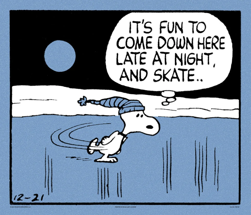 Peanuts Skate Poster - Charles Schulz