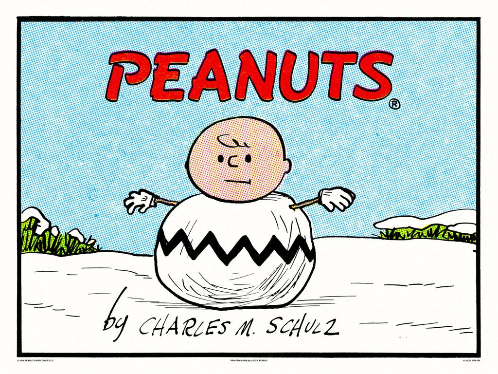 Peanuts Snowman Poster - Charles Schulz