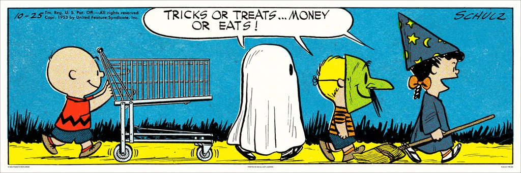 Peanuts Tricks Or Treats Poster - Charles Schulz