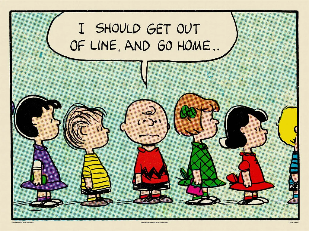 Peanuts Line Poster - Charles Schulz