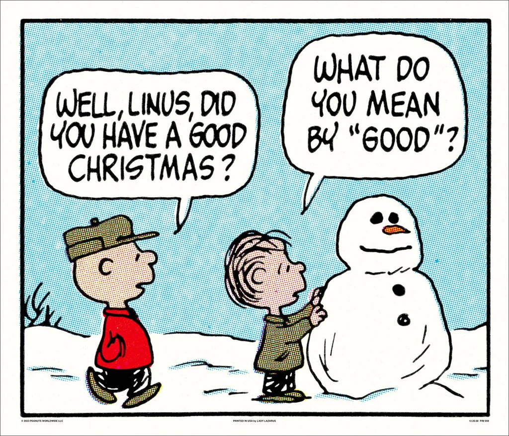 Peanuts A Good Christmas Poster - Charles Schulz
