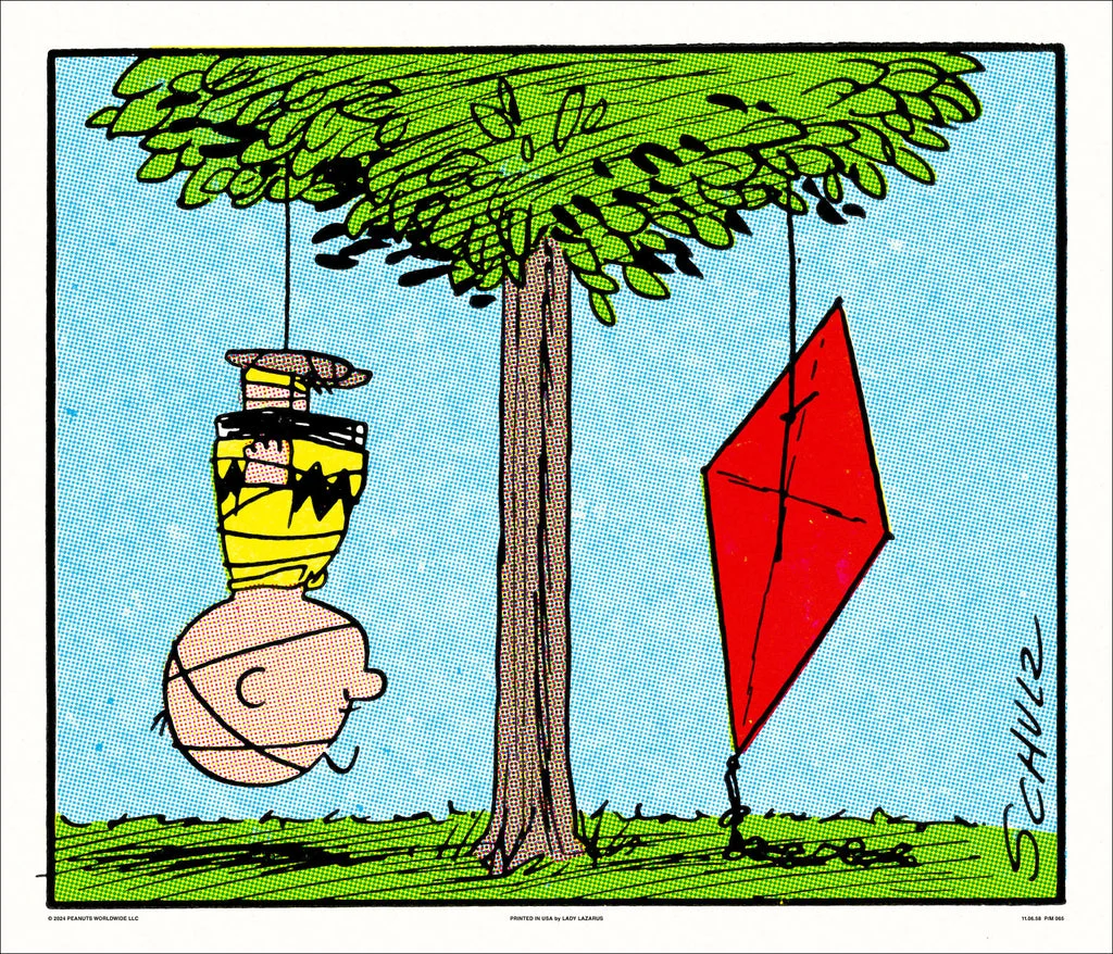 Peanuts Kite Poster - Charles Schulz