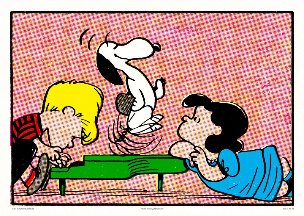 Peanuts Snoopy Dancing Poster - Charles Schulz