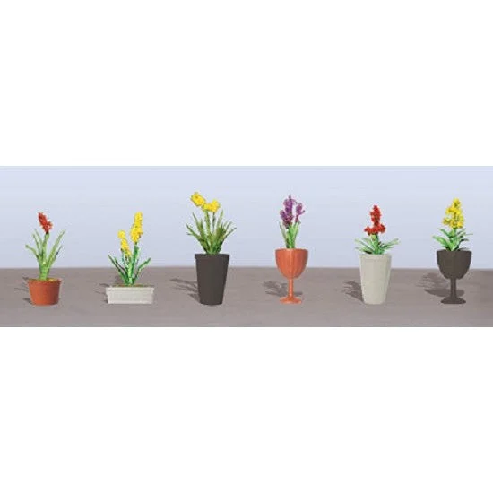 JTT HO Flower Plants Potted Assortment #2/6pk
