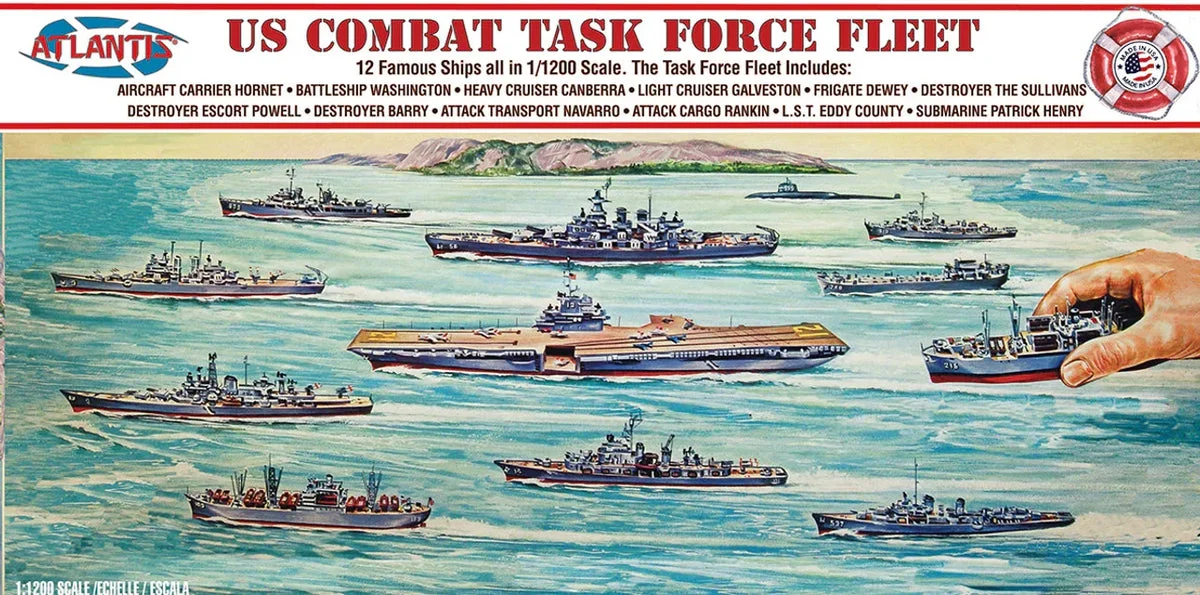 1/1200 Atlantis Models US Combat Task Force Fleet 12 Ships Included 6300