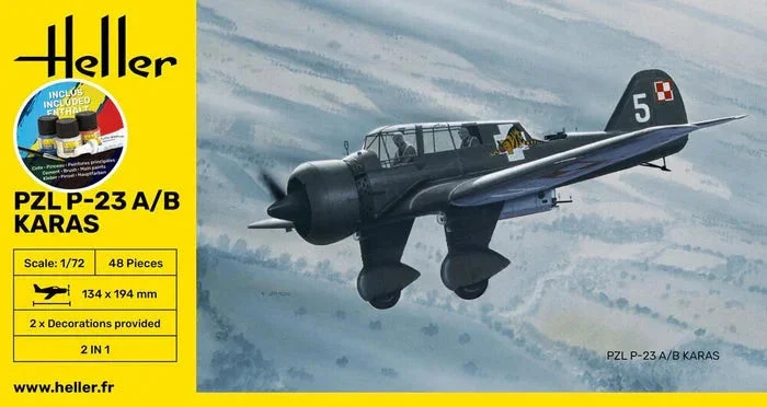 1/72 Heller PZL-23 Karas STARTER KIT