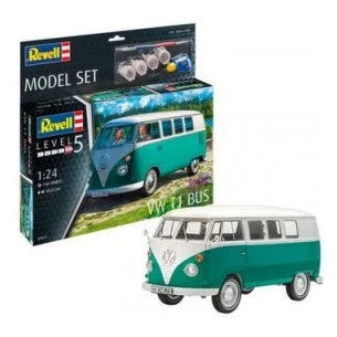 Revell 1/24 VW T1 Samba Bus Hardtop w/paint & glue - Revell Germany